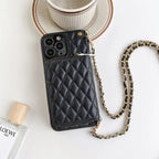 Crossbody Card Case Rhombus iPhone Case - Viexta
