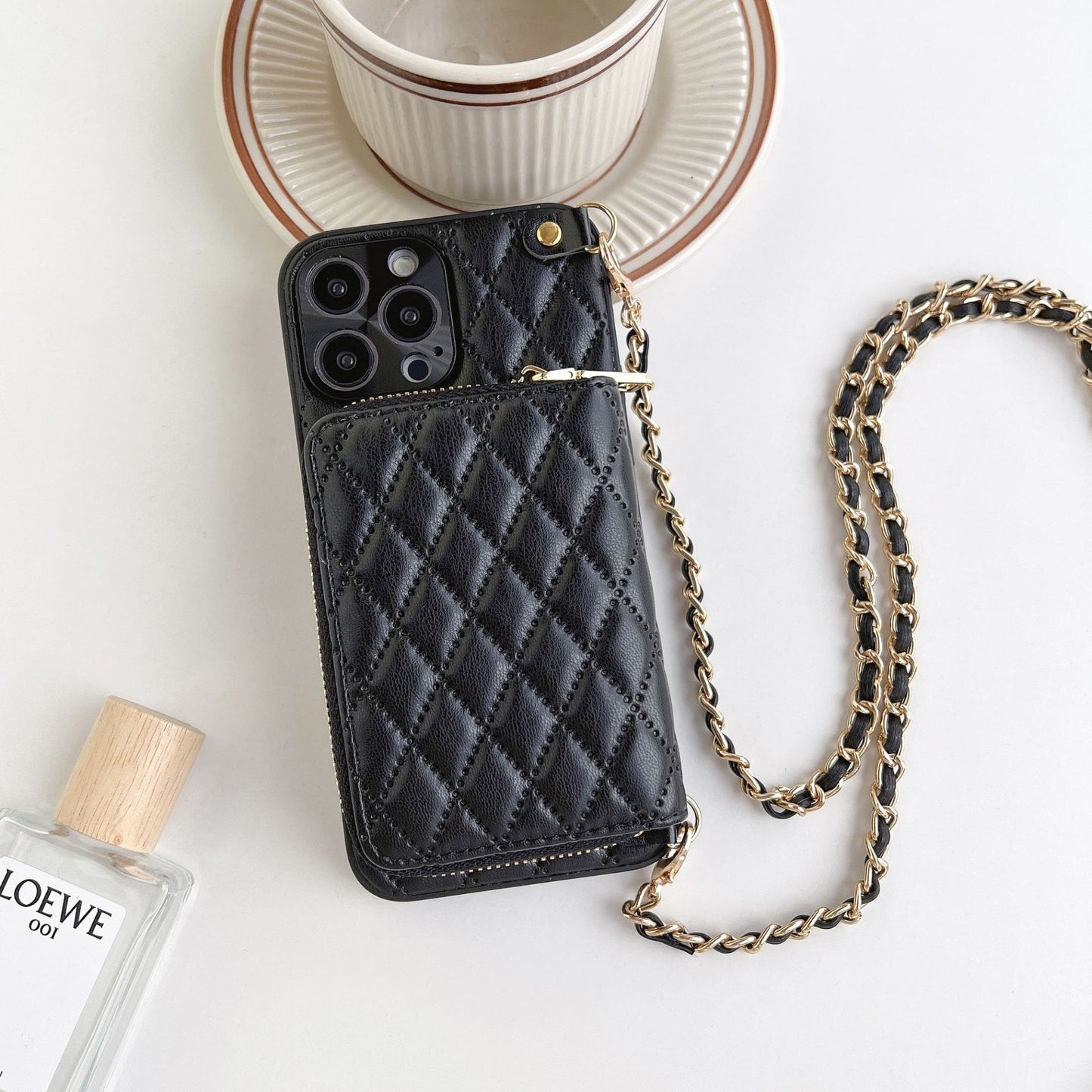 Crossbody Card Case Rhombus iPhone Case