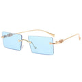 Fashion Rimless Cut Edge Gradual Sunglasses - Viexta