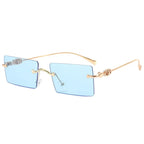 Fashion Rimless Cut Edge Gradual Sunglasses - Viexta