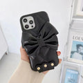 Butterfly Leather Crossbody Pearl iPhone Case - Viexta