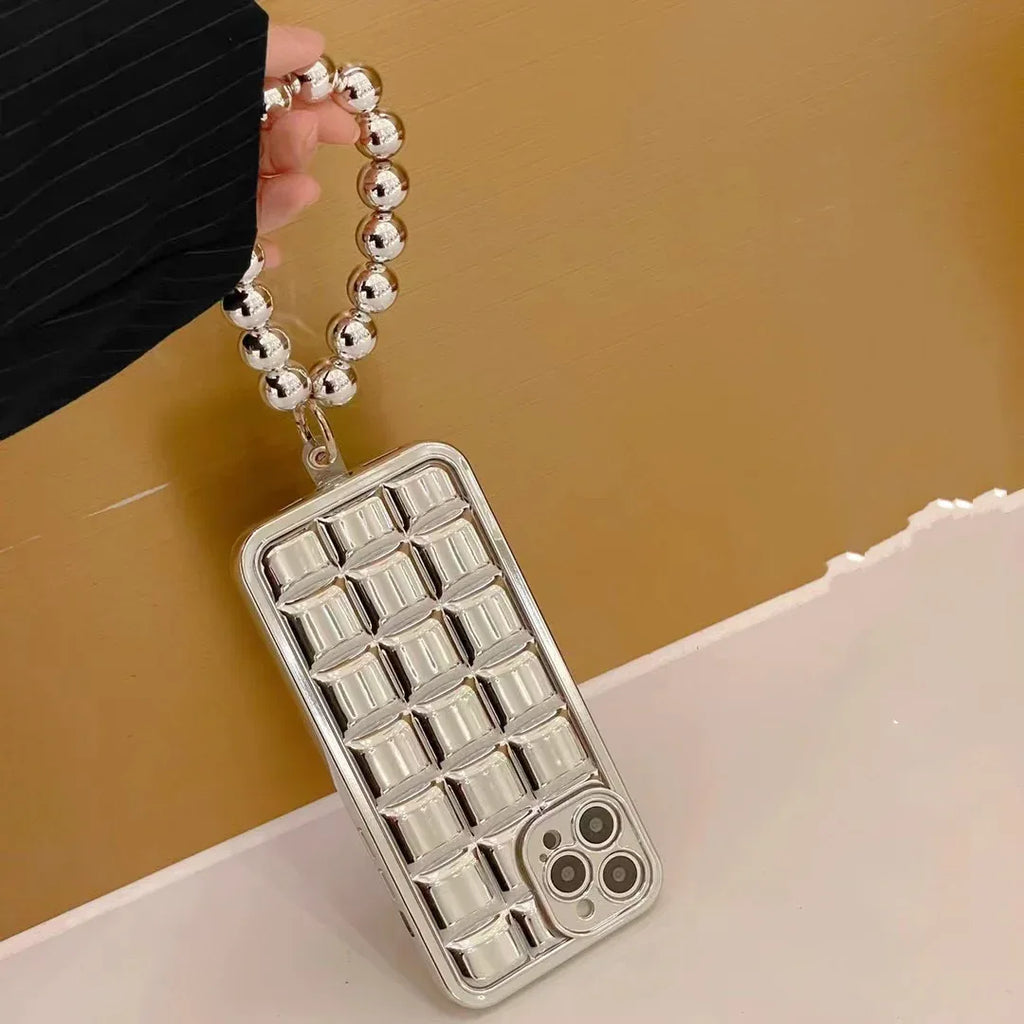 silver-square-bead-iphone-case - Viexta
