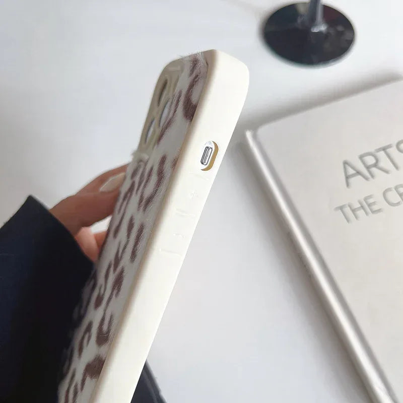 Leopard Printed Plush iPhone Case - Viexta
