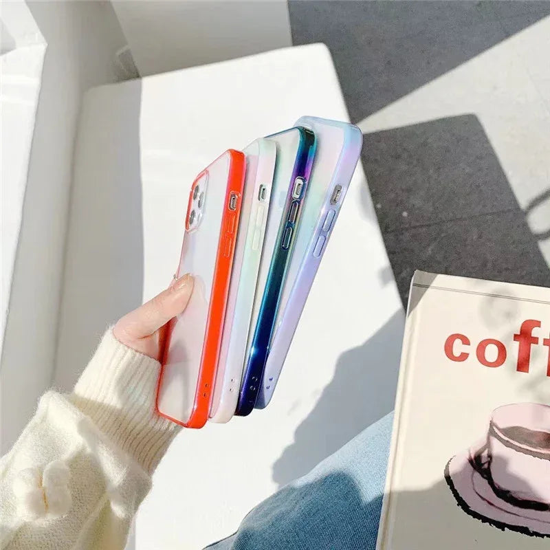 Colorful Transparent 2-in-1 iPhone Case - Viexta