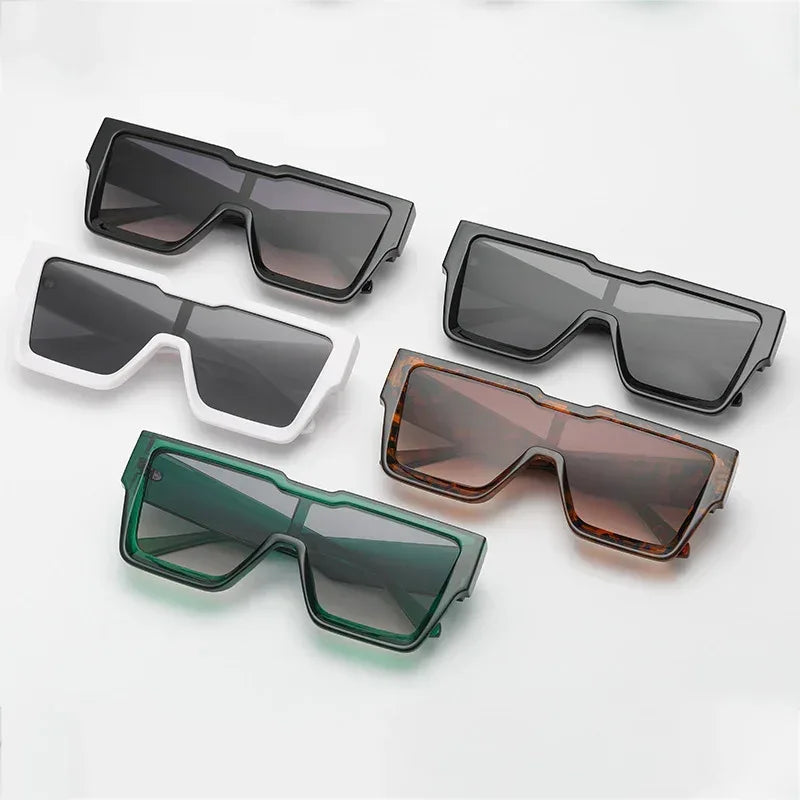 Fashion One Piece Large Frame Square Sunglasses - Viexta