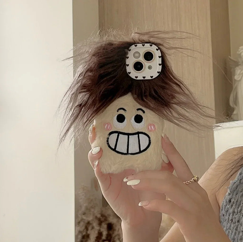 plush-long-hair-smirk-boy-iphone-case - Viexta