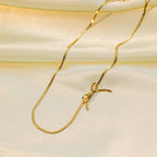 Fashion Minimalist Bowknot Necklace - Viexta