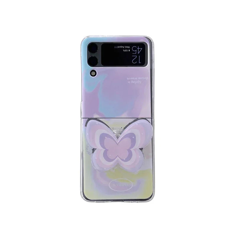 purple-butterfly-holder-chain-samsung-phone-case - Viexta