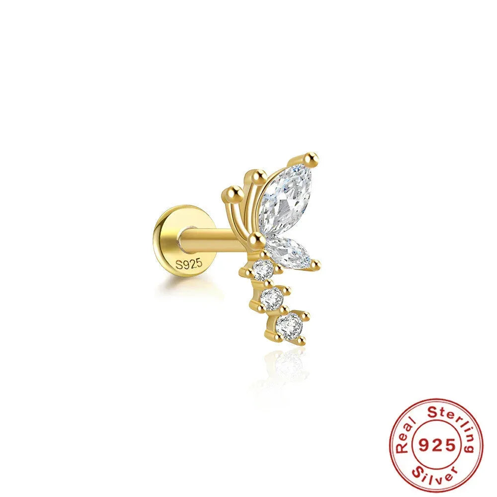s925-sterling-silver-horse-eye-stud-earrings - Viexta