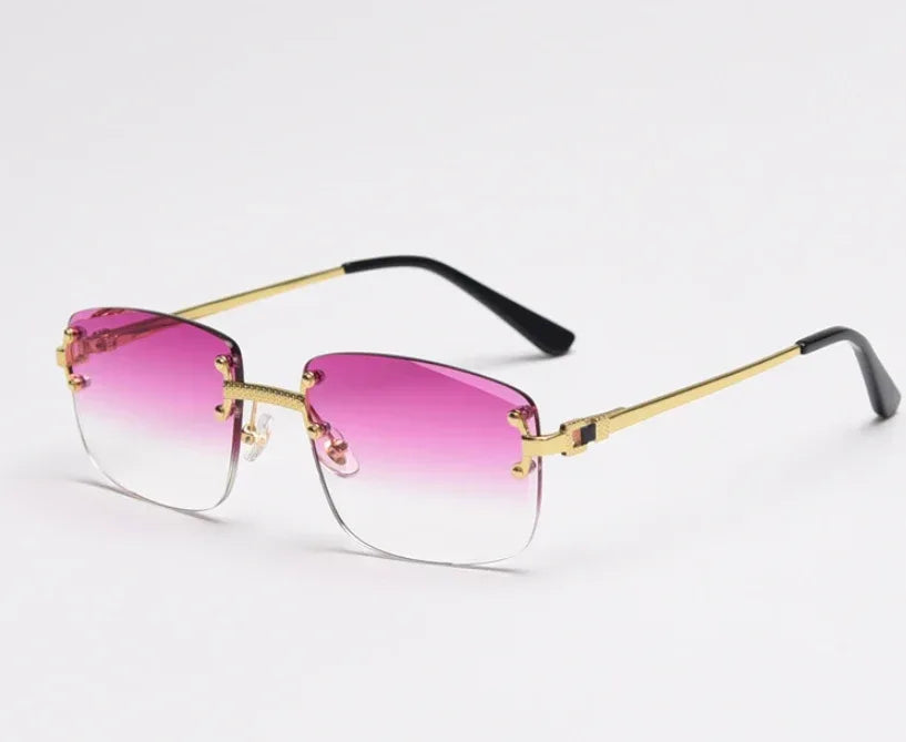 american-frameless-cut-edge-spring-leg-sunglasses - Viexta