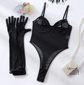 jumpsuit-lace-transparent-mesh-assembly-gloves-sexy-lingerie - Viexta