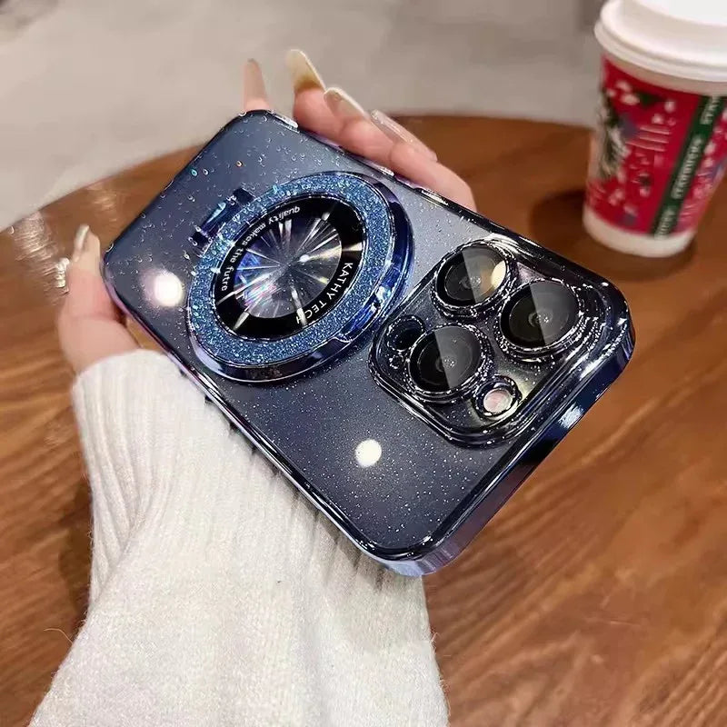 Magnetic Bracket Starry Sky With Lens Protector iPhone case - Viexta