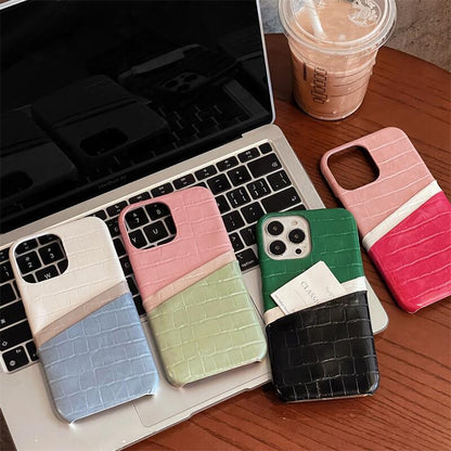 Double Card Leather Pack iPhone Case