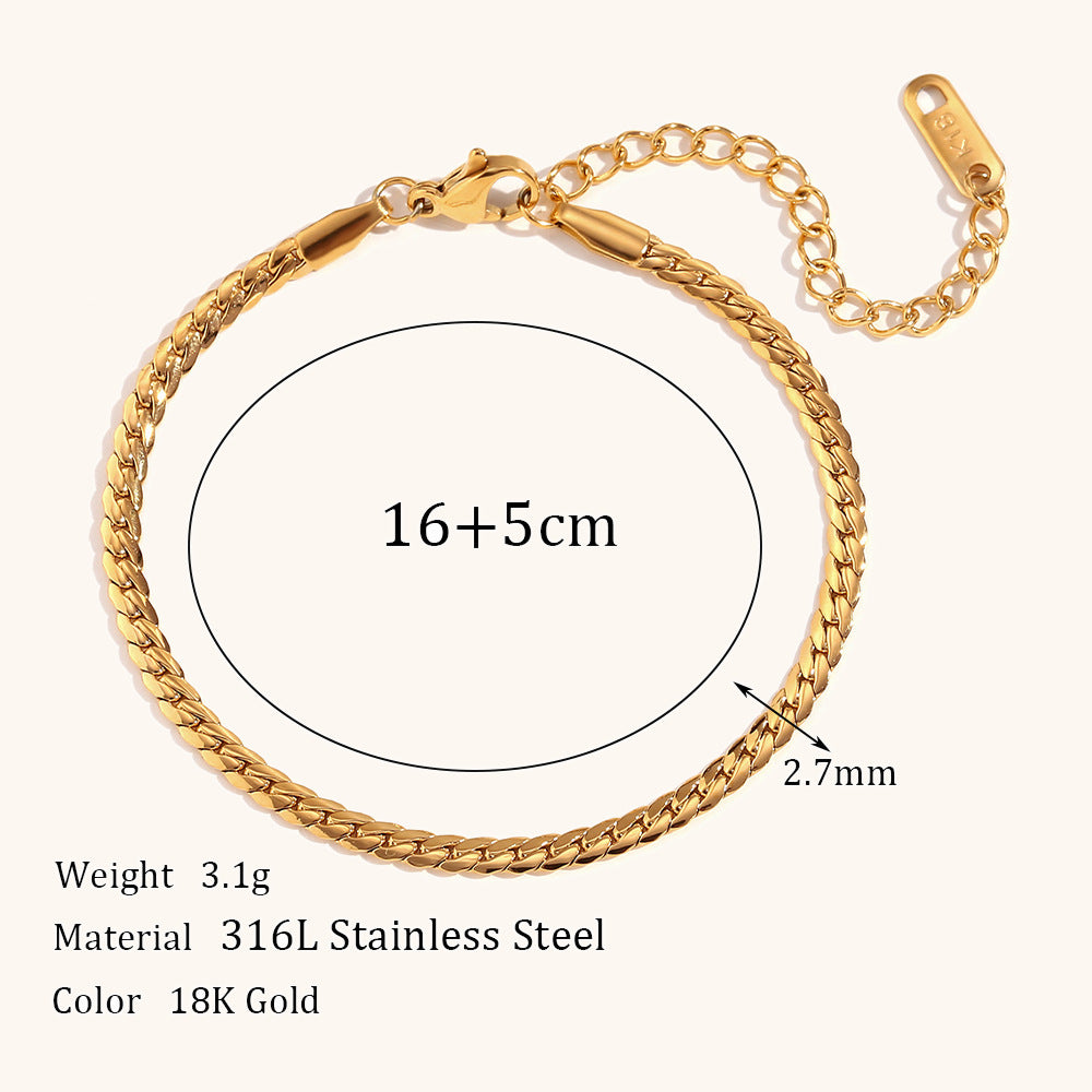 Stainless Steel Plated 18K Bracelet