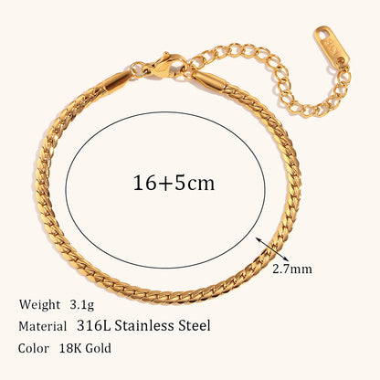 Stainless Steel Plated 18K Bracelet