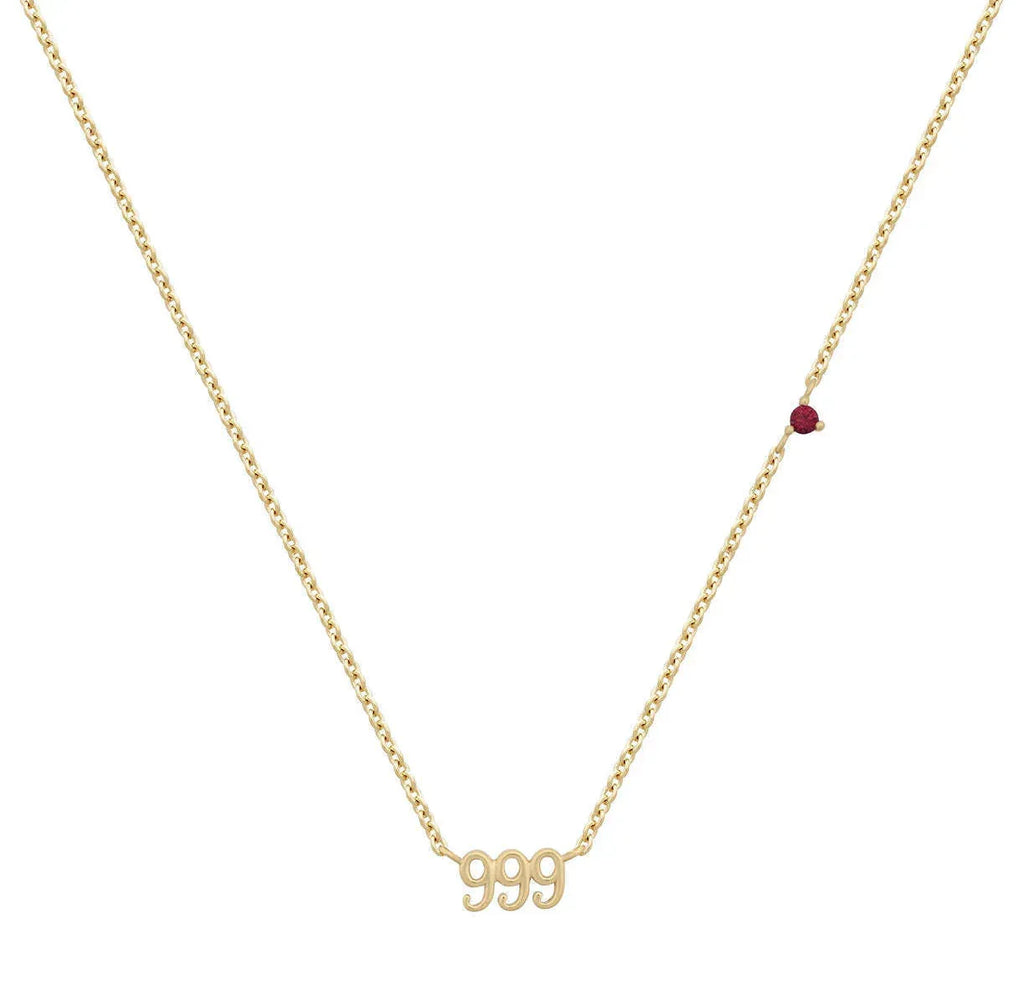 Angel Digit Stainless Steel Three-link Number Pendant Necklace - Viexta