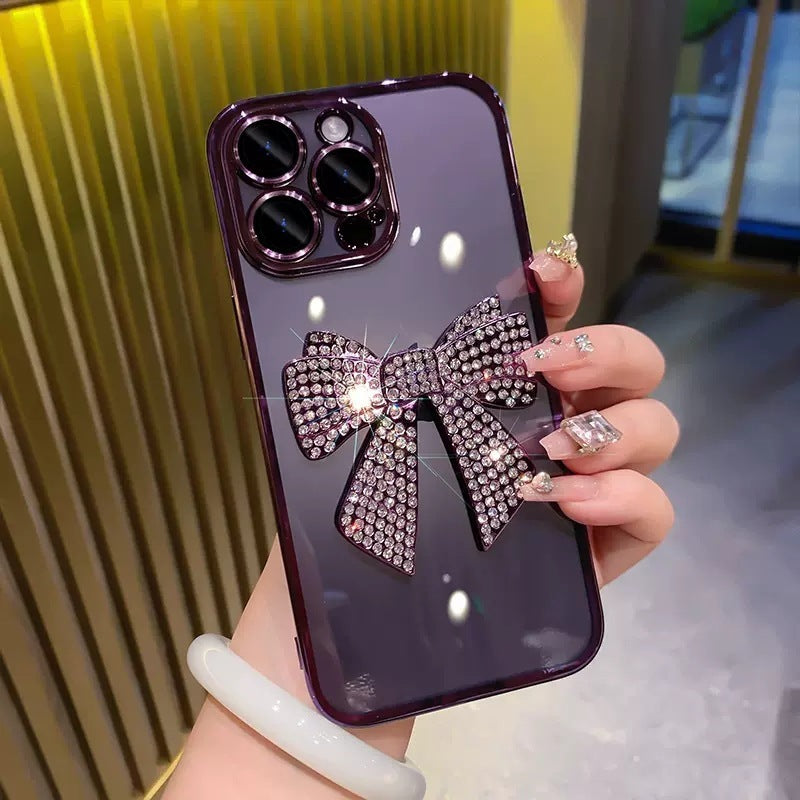 Lens Protector Diamond Bow iPhone Case