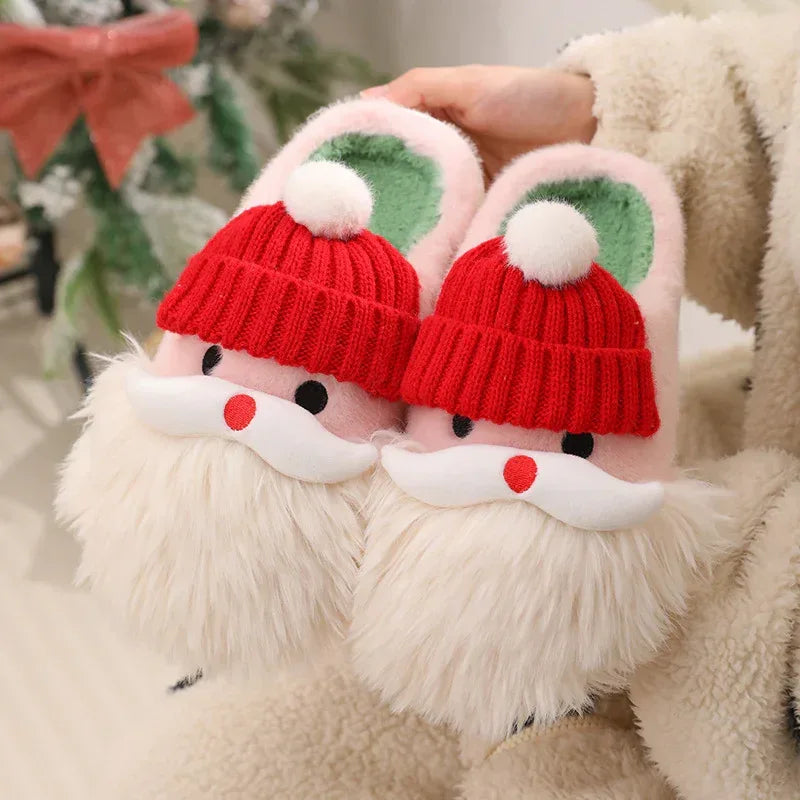 Cute Christmas Santa Claus Home Slippers - Viexta