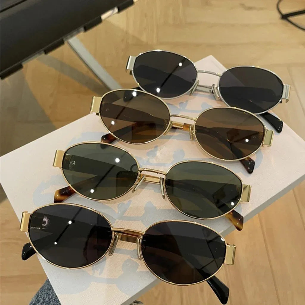 Fashion Retro Oval Sunglasses For Women - Viexta