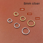 Rounded Edge Zircon Earrings - Viexta