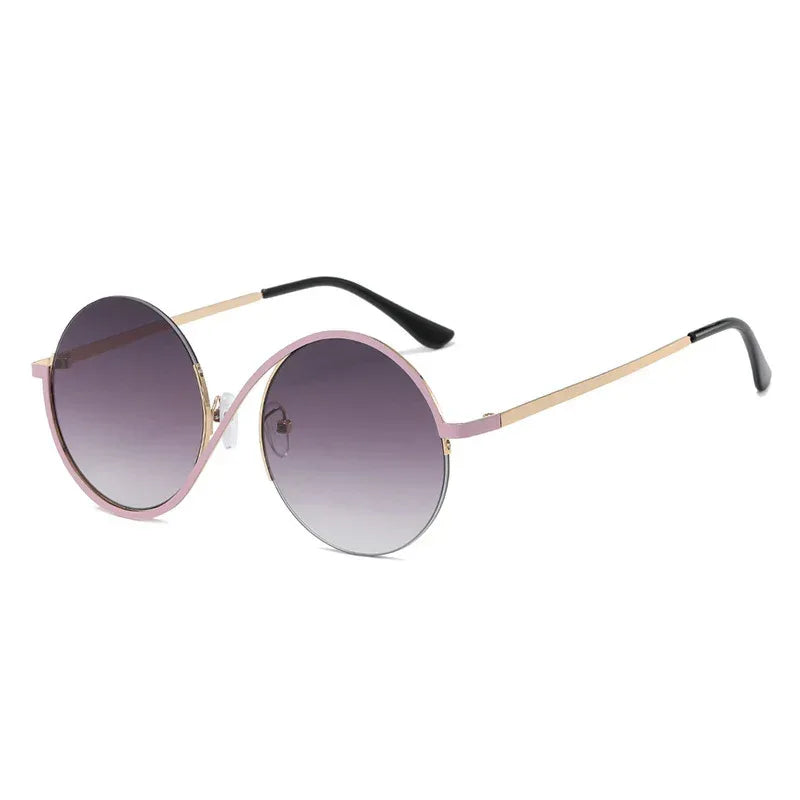 womens-round-frame-irregular-uv-resistant-sunglasses - Viexta