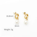 French Vintage Knotted Pearl Earrings - Viexta