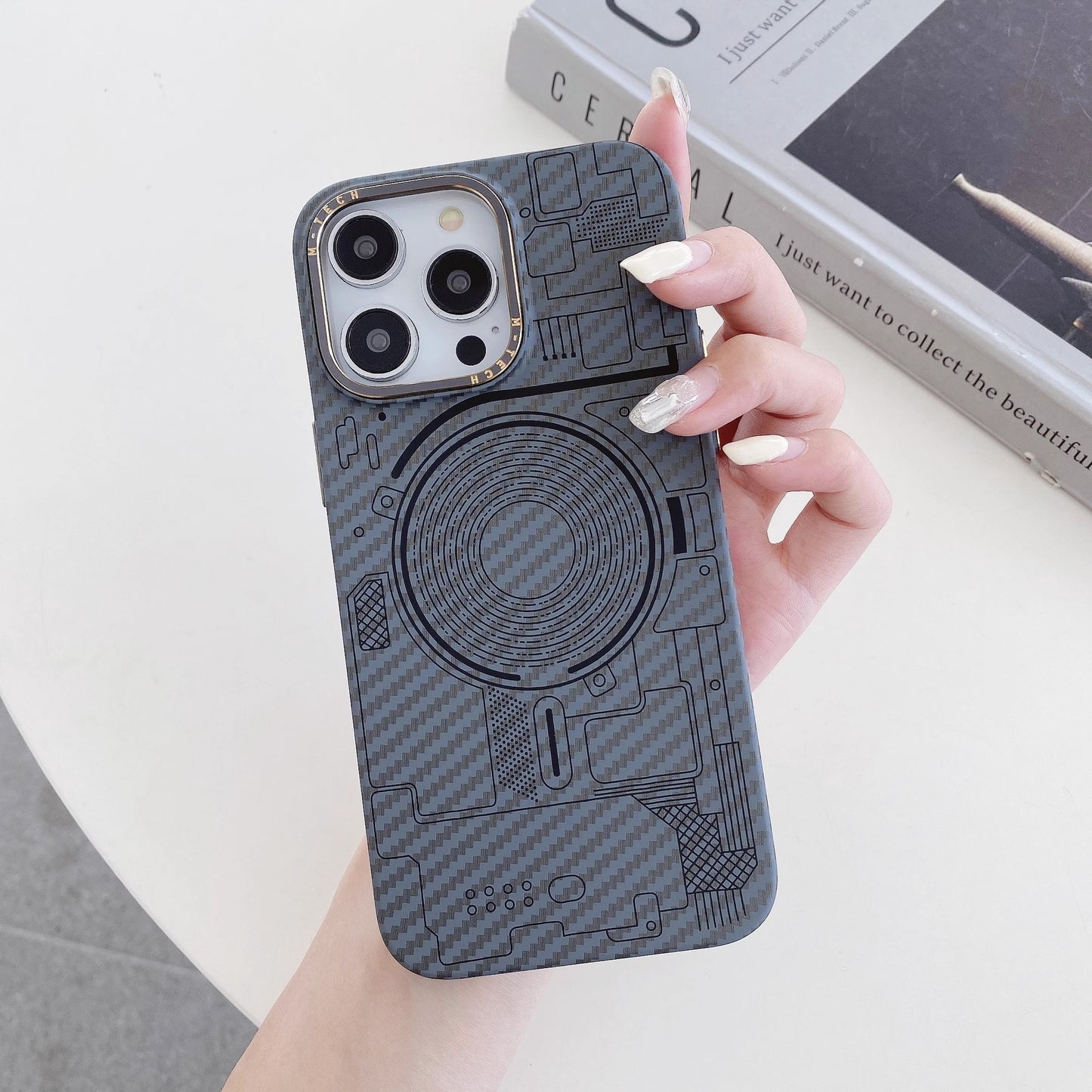 High-grade Carbon Fiber Grain Magnetic iPhone case