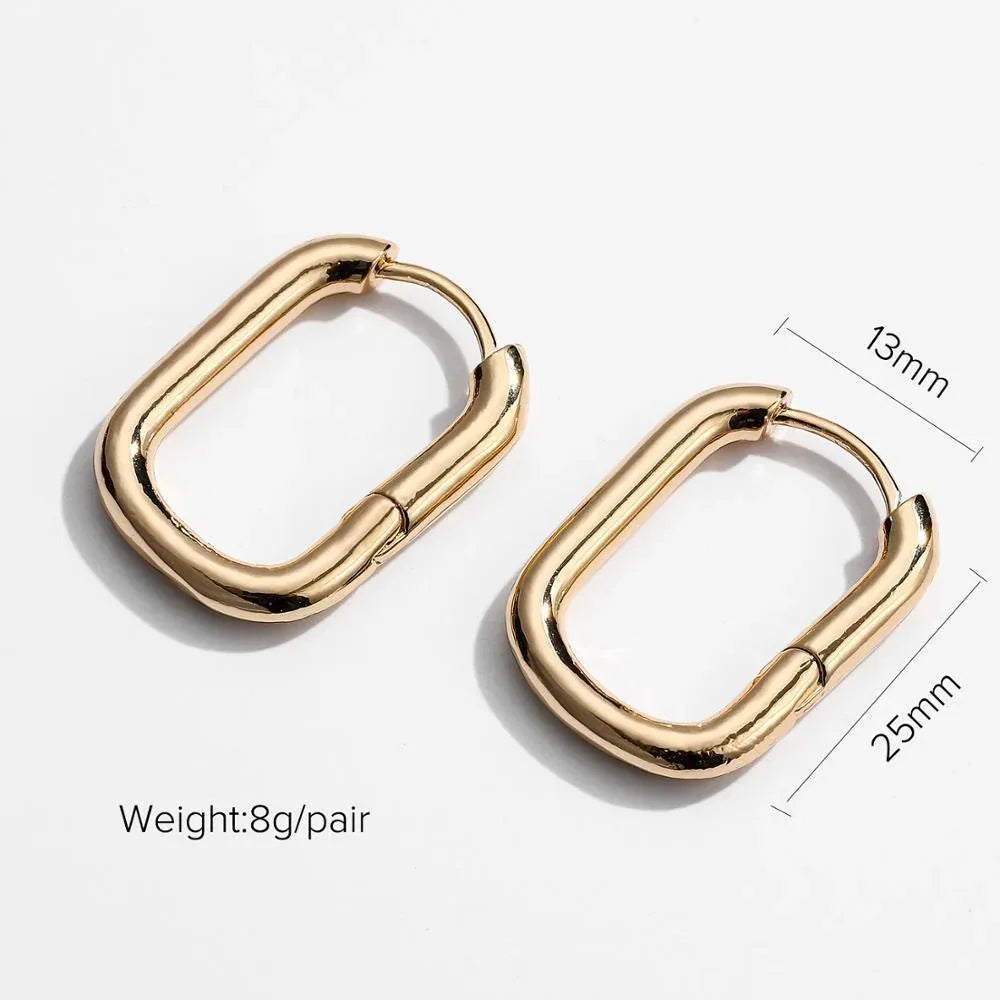 18k INS Net Red Popular Hoops - Viexta
