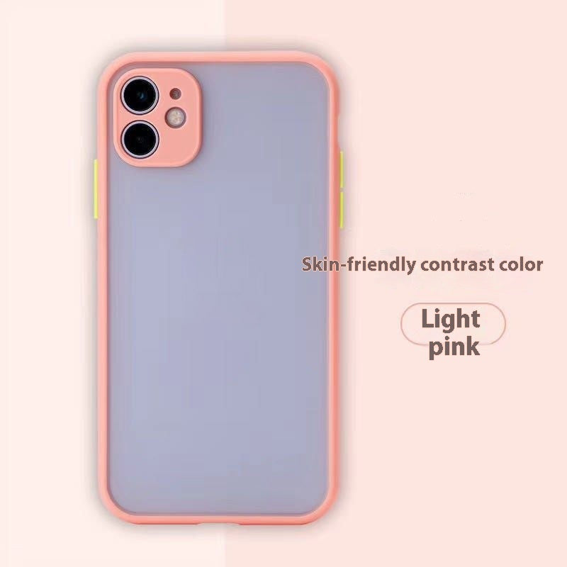 Fine Hole All-inclusive Frosted Contrast iPhone Case