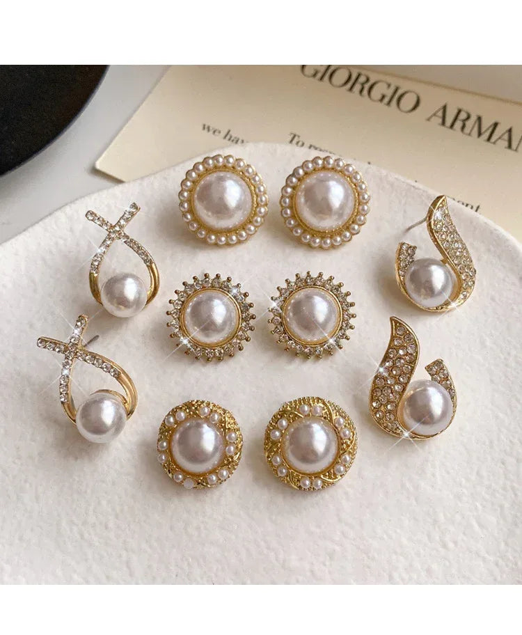 Baroque French Vintage Pearl Earrings - Viexta