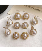 Baroque French Vintage Pearl Earrings - Viexta
