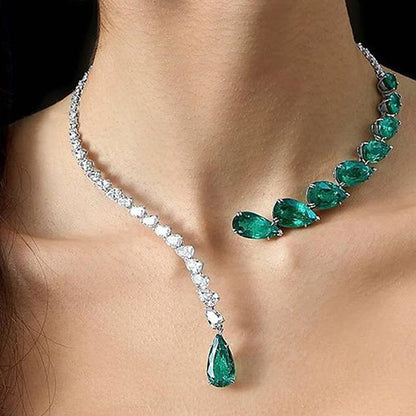 Luxury Emerald Drop Necklace