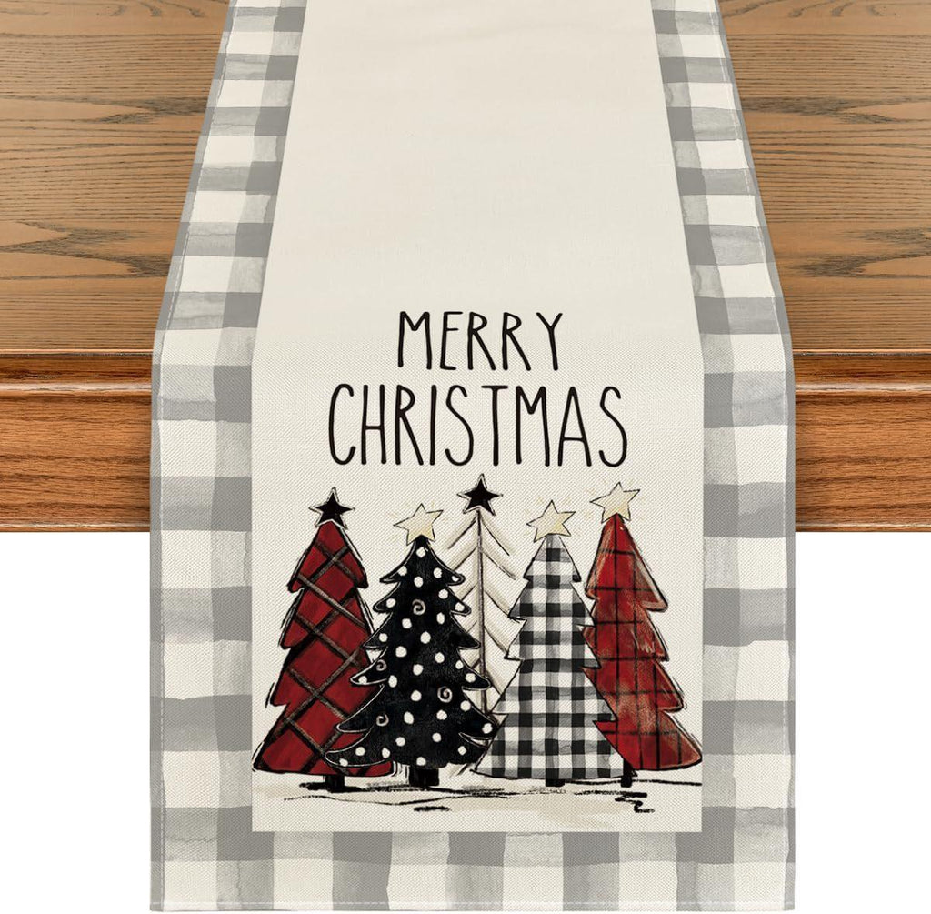 christmas-trees-merry-xmas-table-runner - Viexta
