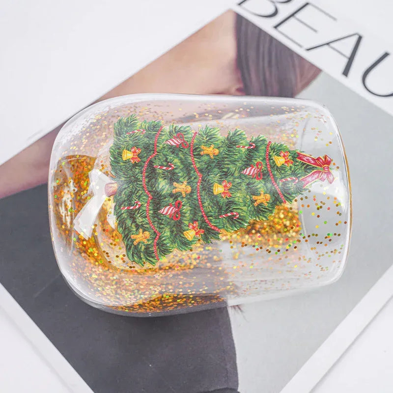 creative-christmas-style-double-layer-glass-cup-kitchen-gadgets - Viexta
