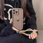 Lanyard Heart Design Silicone iPhone Case - Viexta