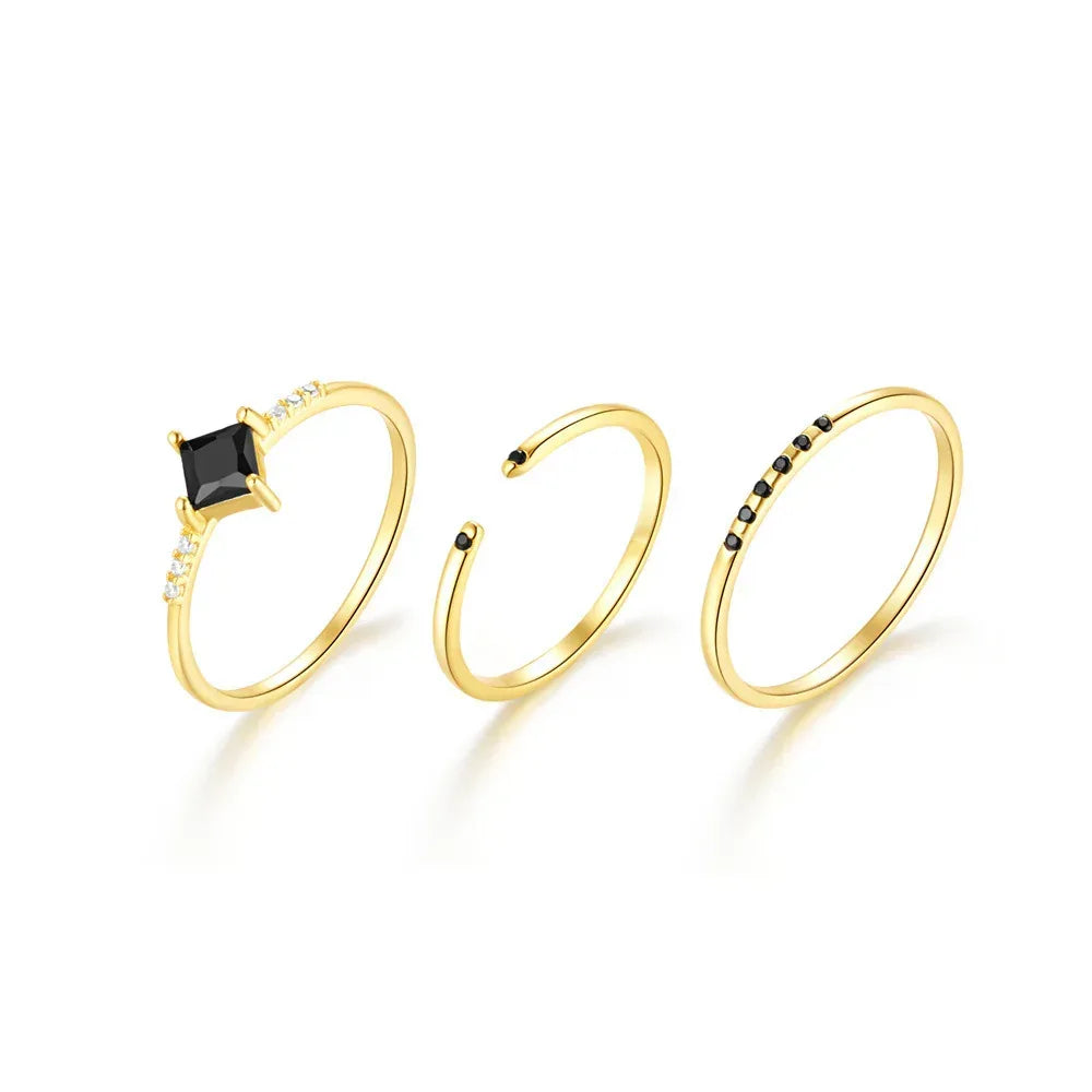 s925-sterling-silver-black-diamond-ring - Viexta