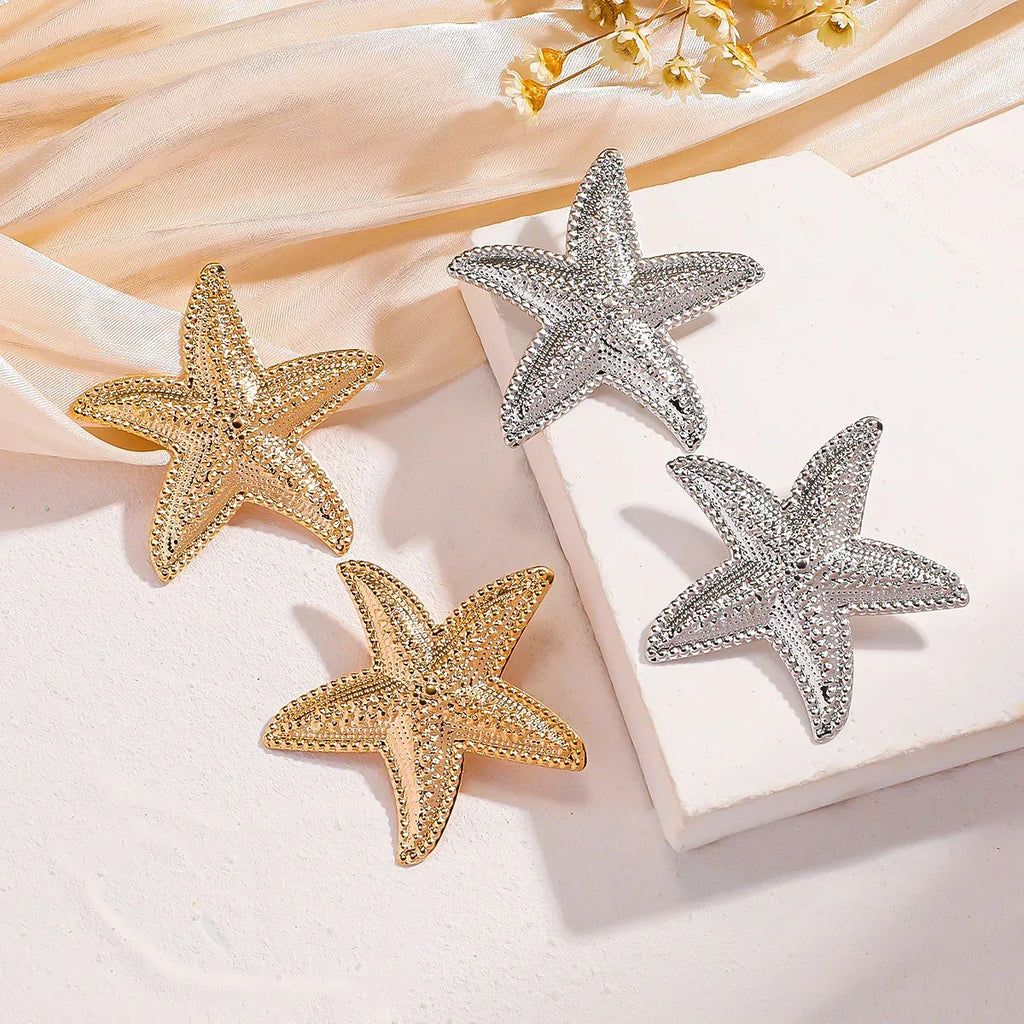 Ocean Exaggerated Star Ear Studs - Viexta