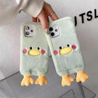 Plush Shell Cute Duck iPhone Case - Viexta