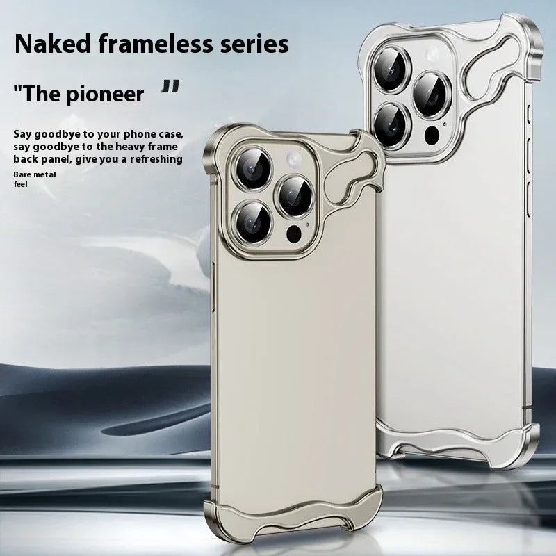 Metal Corner Pad Anti-fall Frameless Anti-fall Protective Cover for iPhone case - Viexta