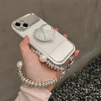 Korean Style Silver White iPhone Case - Viexta