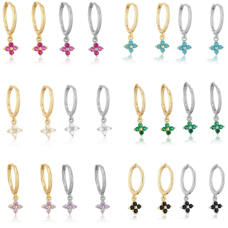 flower-rhinestone-earrings - Viexta