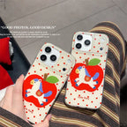 Korean-style Cute Red Polka-dot iPhone Case - Viexta