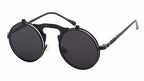 Men's Casual Retro Metal Punk Steam Flip Sunglasses - Viexta