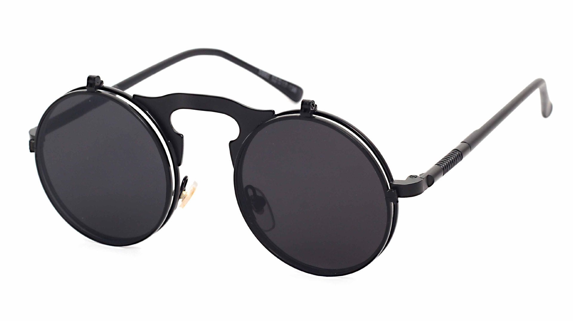 Men's Casual Retro Metal Punk Steam Flip Sunglasses