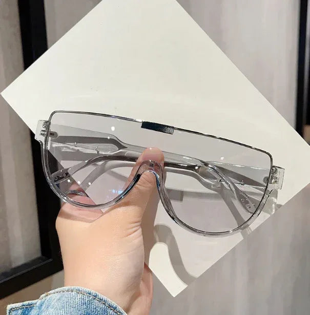 semi-rimless-brown-one-piece-sunglasses - Viexta