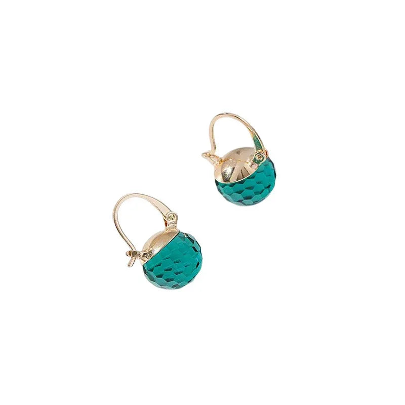 Stylish Round Crystal Ear Clips - Viexta