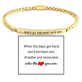 4mm Gold Bead Bracelet With Stainless Steel Curved Tube - Viexta