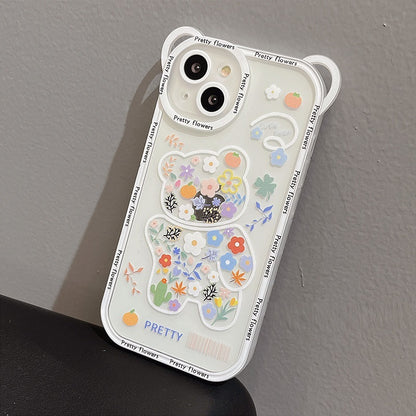 Sitting Bear Mobile iPhone Soft Case With Lanyard