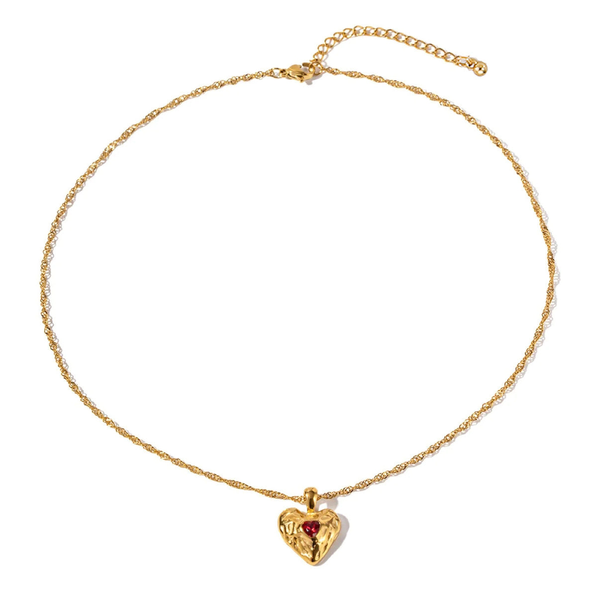 Heart-shaped Necklace With Crystal