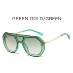 Large-frame Personalized Semi-metal Sunglass - Viexta